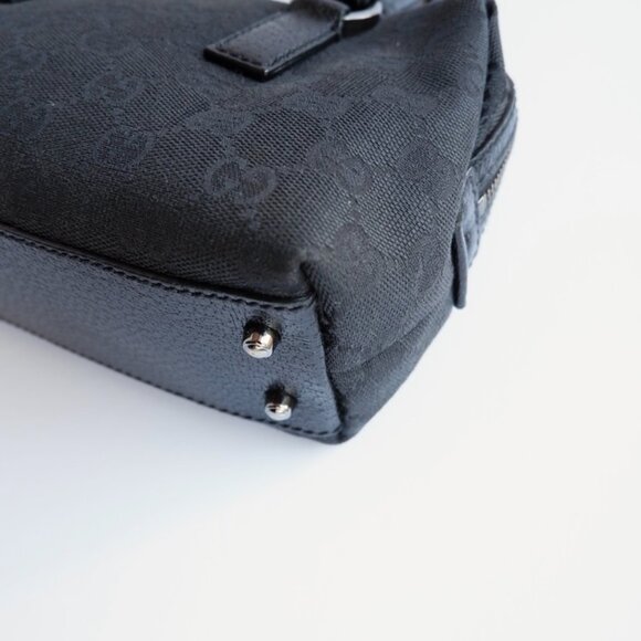 Authentic Preowned Gucci Black GG Canvas Mini Boston Bag - Picture 6 of 16